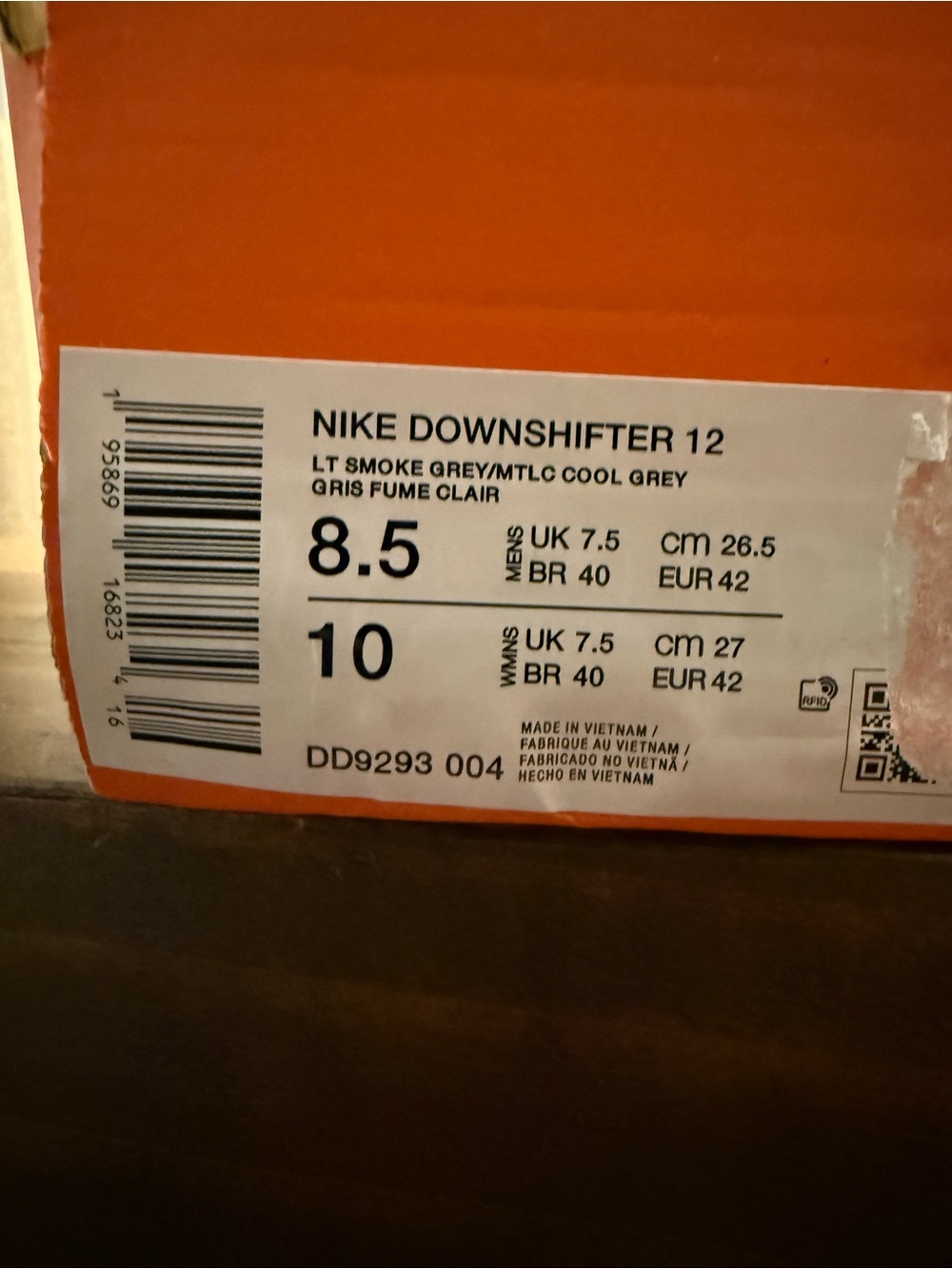 Nike Downshifter 12 Men's Low Top Lace-Up Mesh Running Sneaker Gray DD9293-004 - Picture 3 of 3